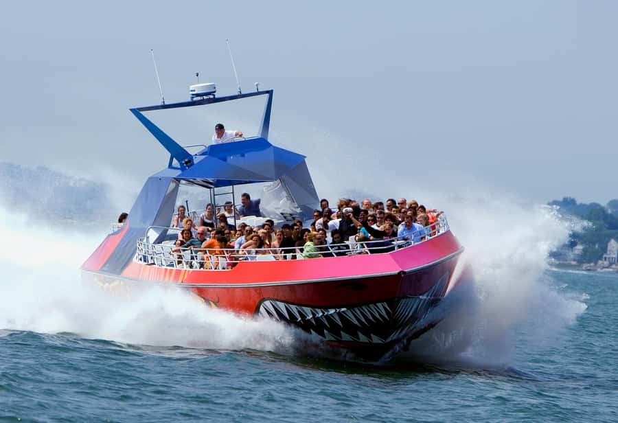 Boston: City Cruises Harbor Codzilla High Speed Thrill Boat - 2800 horsepower under your feet: The ride mechanics you feel
