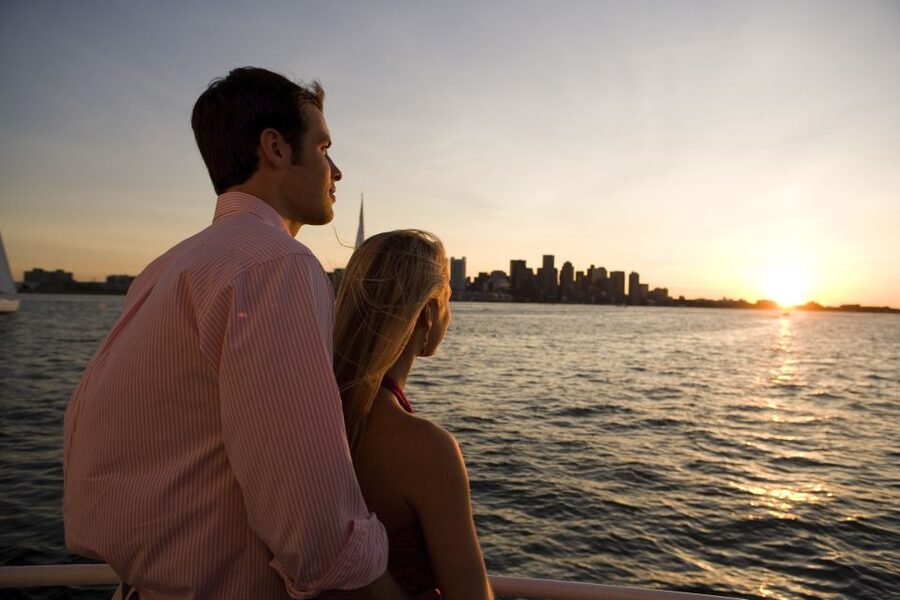 Boston: City Cruises Sunset Skyline Cruise with Commentary - Logan International Airport and East Boston, where Boston feels like a working harbor