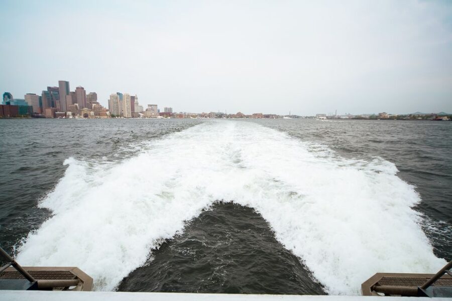Boston: City Cruises Whale Watching Cruise - High-speed comfort: indoor windows, outdoor decks, and snacks on board