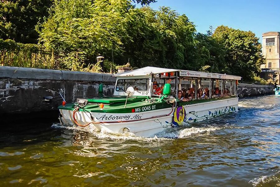 Boston Duck Tour: The Original and World-Famous - The Charles River splash: the best payoff of the trip
