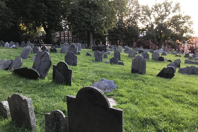 Boston Ghosts and Gravestones Trolley Tour - Copp’s Hill Burying Ground: Cotton Mather and the North End at night