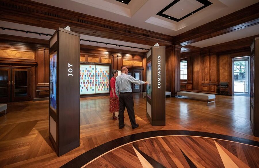 Boston: Mapparium® globe + How Do You See the World?™ - Points of Progress: human rights, science, exploration, and the post-war lens