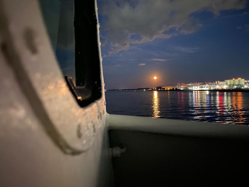 Boston: Scenic Moonlight Harbor Cruise - Charlestown Navy Yard and the USS Constitution from the harbor