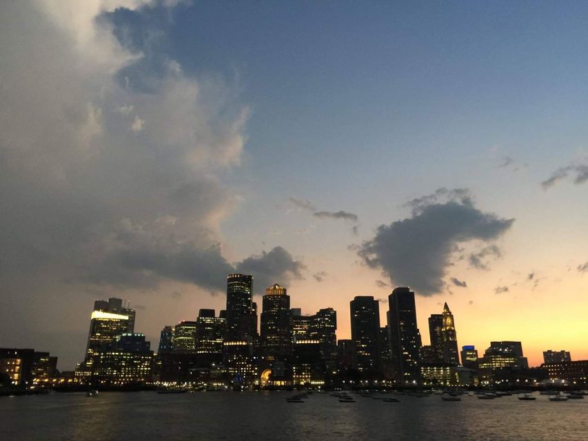 Boston: Scenic Moonlight Harbor Cruise - North End night lights and your return to Rowes Wharf