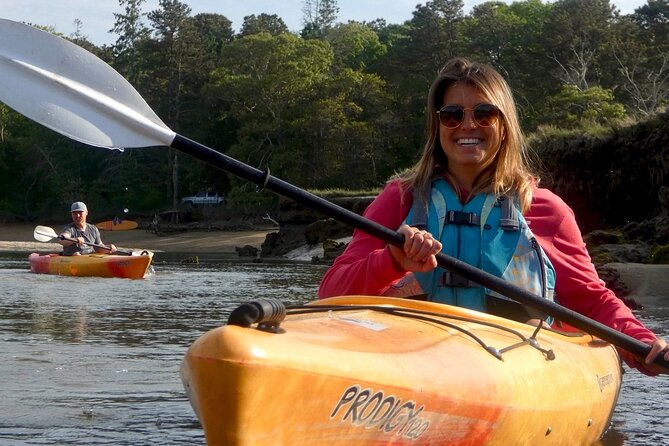 Cape Cod Kayak Rentals in the Great Marsh - The water route: out toward the ocean, back with an easier current
