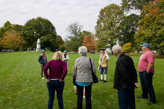 Lexington, MA Battle Green Walking Tour with Costumed Guide - The Lexington Green stop: Minute Man to the Old Belfry