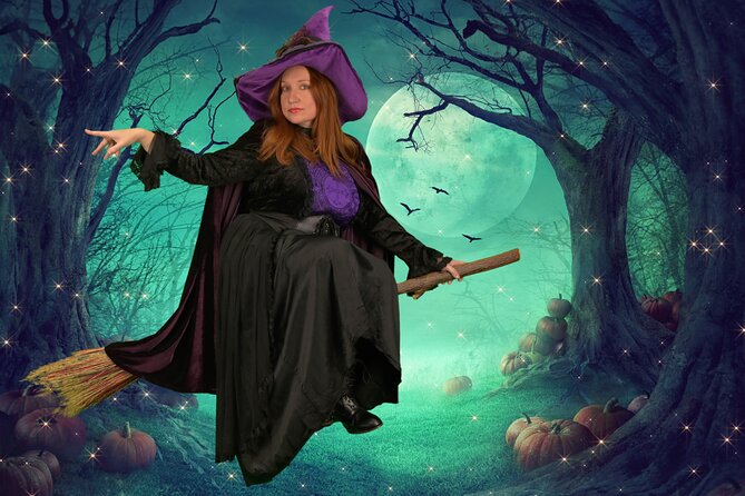 Magick Broom Costume Photography - Green Screen Technology - Choosing 3 poses and 5 skies for your 15-portrait gallery