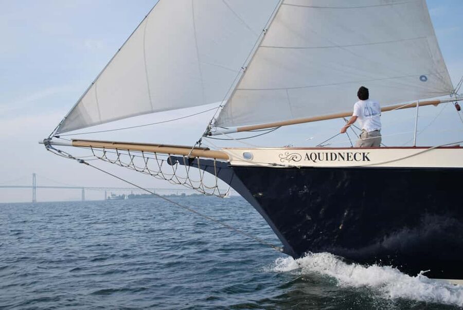 Newport: Morning Mimosa Sail aboard Schooner Aquidneck - Morning Light, Newport Harbor Views, and the Schooner Aquidneck