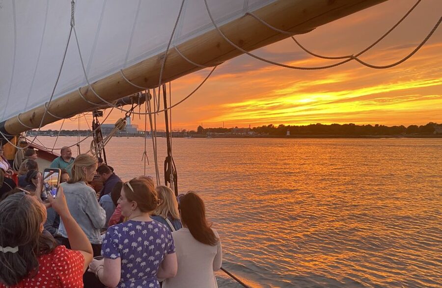 Salem: Historic Schooner Sailing Cruise - Getting Onboard at Pickering Wharf Marina, Then Settling In