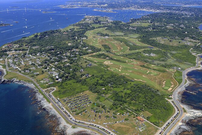 Scenic Tour of Newport, RI By Helicopter - 3 person Mansion Tour - Ocean Drive from above: the 10-mile coastline view