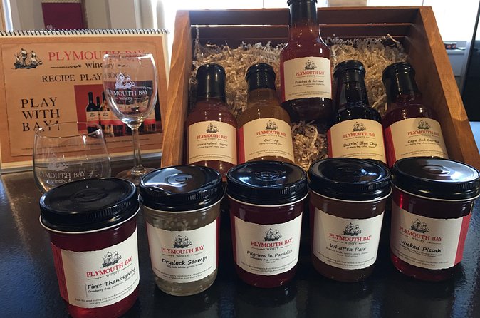 Wine and Wine Jelly-Sauce Tasting on Plymouth Bay - What you’ll taste: wines, then jelly-sauce pairings