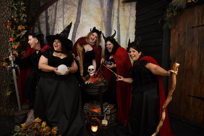 Witch Costume Photo Shoot - Olde Salem Village theatrical set - Where It Starts: Timing and Salem Location